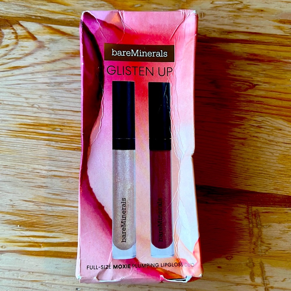 bareMinerals Moxie plumping lipgloss duo.